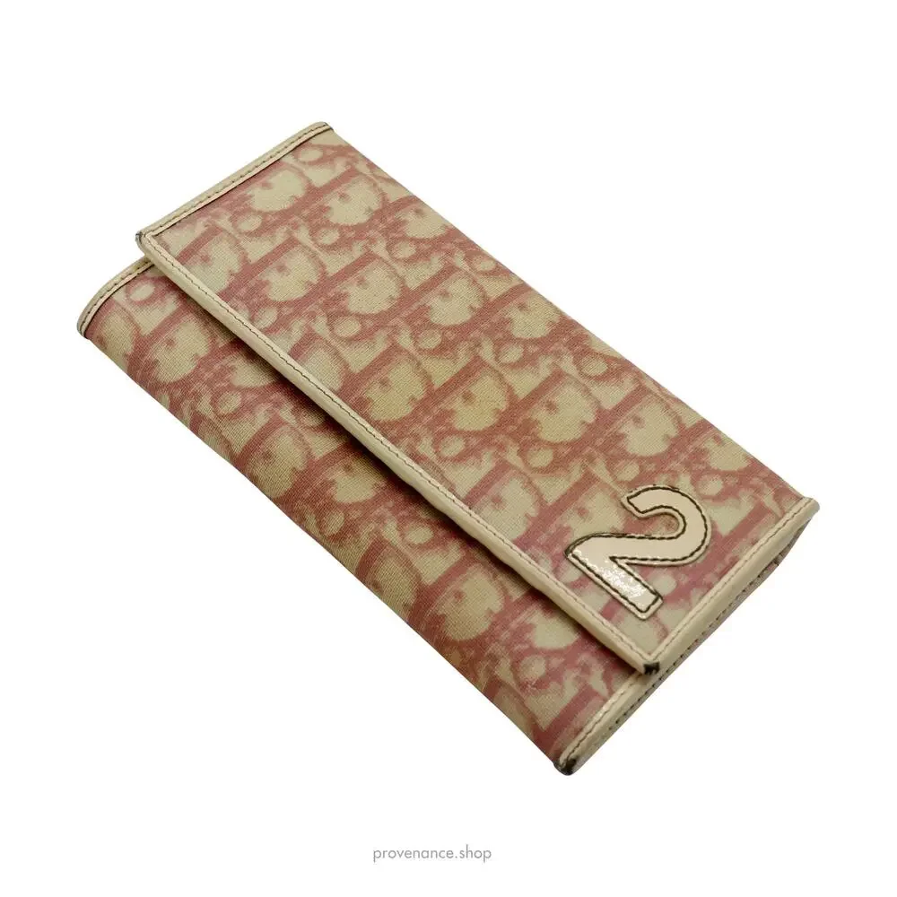 🔴 Dior  Long Wallet - Dior Trotter Oblique 2 Pink